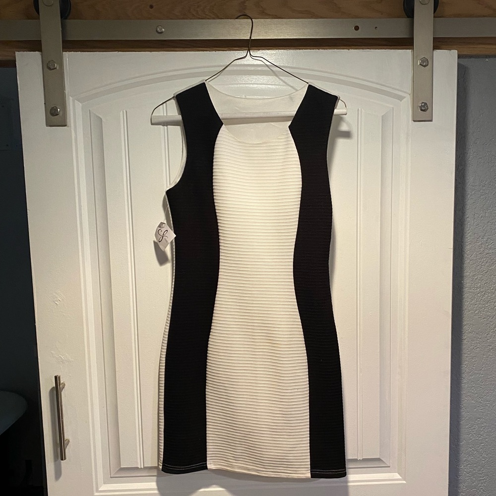 Black and white boutique dress